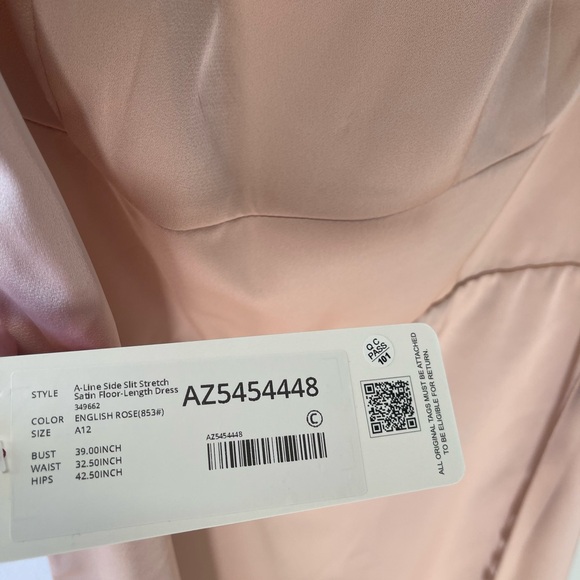 AZAZIE x KENDALL + KYLIE A-Line Side Slit Stretch Satin Floor-Length Dress - Picture 3 of 8